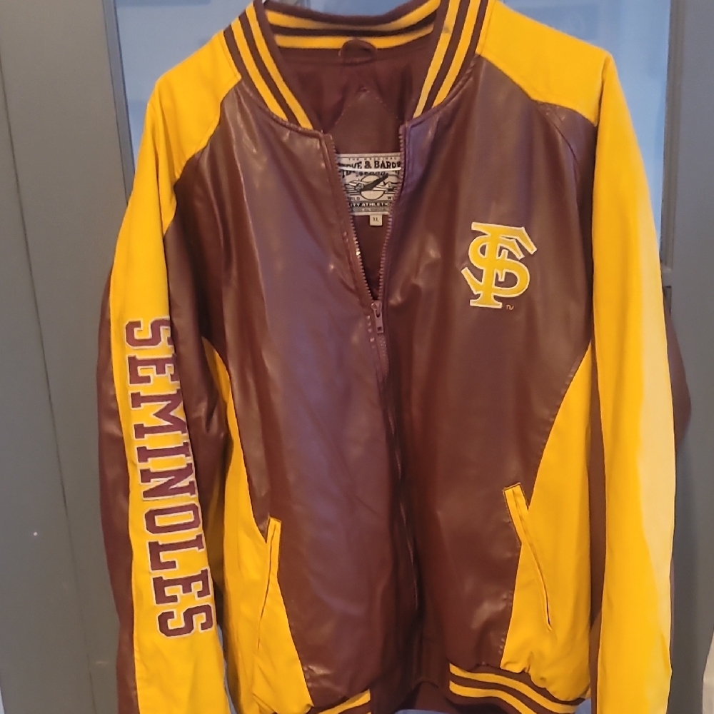 FSU Seminoles Varsity Jacket - Brown and Yellow